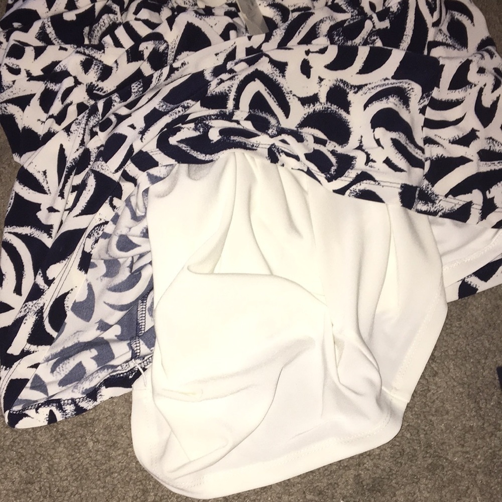 NWT Lauren Ralph Lauren Navy & White Scoop Neck Geometric Print Dress - Picture 7 of 7